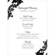 Black Damask Menu Cards Image 3 of 4